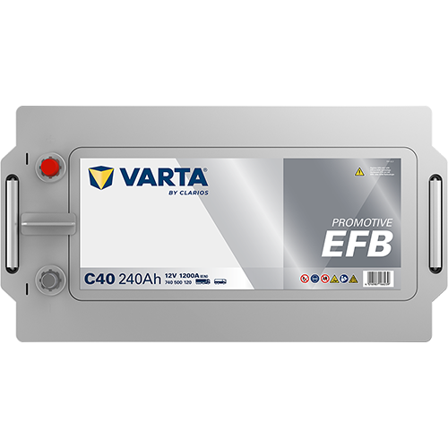 Batería Varta C40 EFB vista frontal