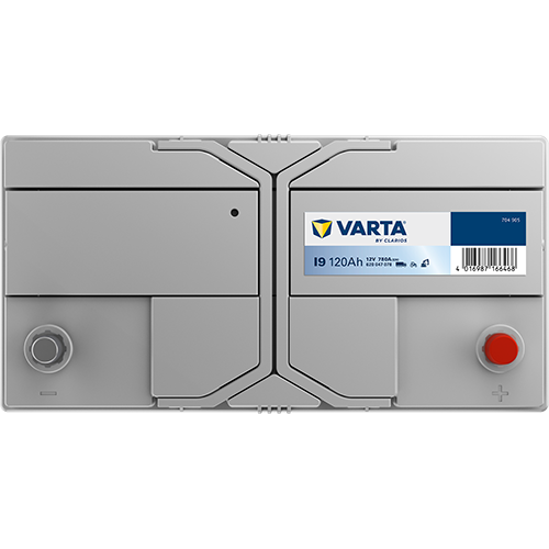Batería Varta I9 vista frontal