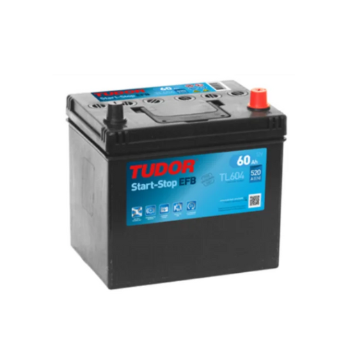 Batería Tudor TL604 EFB 60Ah 520A (EN) (asia) positivo derecha