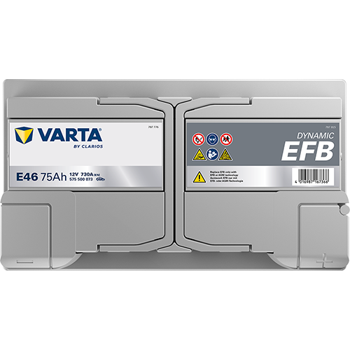 Batería Varta E46 EFB vista frontal