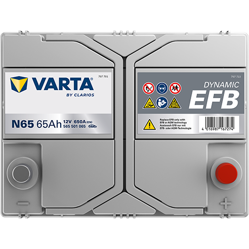 Batería Varta N65 EFB vista frontal
