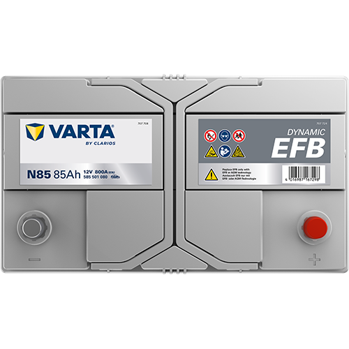 Batería Varta N85 EFB vista frontal
